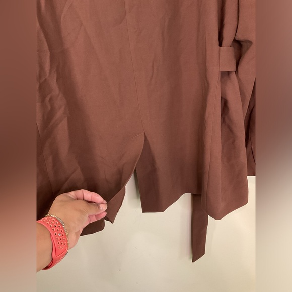 NWT Royalty By Maluma Belted Asymmetric One-Button Blazer size XXL brown - Picture 6 of 10